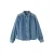 MANGO TEEN denim blouse met plooien – medium blue denim
