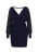 faina Gebreide jurk  navy