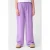 Shoeby high waist casual broek paars met textuur