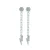 Philipp Plein Jewellery Oorbellen ‘Vanity’  zilver / transparant