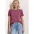 Street One Dames Shirt met ronde hals en kanten mouwen in Roze