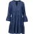 Denim jurk met geplooide naden