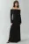Off-shoulder maxi jurk met split
