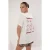 TRENDYOLMİLLA Dames Ecru Grafisch Kort Oversized T-shirts