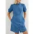 French Connection Chambray Puff Sleeve Dress Light Indigo