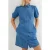 French Connection Chambray Puff Sleeve Dress Light Indigo