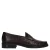 Manfield leren loafers met dierenprint – grijs