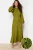 Trendyol Modest Dames Kaki Bloemen Maxi Lang Casual Skater Modest Jurken