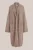 WE Fashion – Dames lang gebreid vest van wolmix – Regular fit – Lichtbruin –