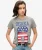 Osaka 6 90s T-shirt met Vlag Grijs
