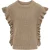 Only Koggitta sl frill vest knit zand