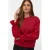 VERO MODA gebloemde gebreide trui rood