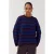 HARPER & YVE gebreide gestreepte trui met wol – blauw/rood