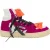Gebroken witte Off Court 3.0 Fuchsia hoge leren sneakers