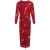 Ted Baker Jazzy Bodycon Mesh Gathered Red Midi Dress