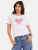 Lipsy Shirt ‘Wear It With Love’  goud / rosa / rood / wit
