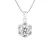 Zilver 925 zirkonium zilveren oxide bloem hanger wordt geleverd met een ketting aangeboden