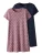 TWO SOON Jurk  beige / marine / rosa
