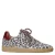 DWRS Poona suède sneakers met panterprint zand/bordeaux