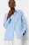 TRENDYOLMİLLA Dames Donkerblauw Effen Lang Oversized Overhemden