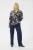 Overhemd met lang mouwen Regular fit Black/White Painted Flower black white