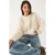 Textuur Crew Neck Crop Trui met Pluche Detail