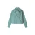 POM Amsterdam gestreepte blouse met ruches – groen