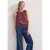 Street One Dames Blouse met gerimpelde ronde hals in Pink