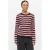 OBJECT gebreide gestreepte pullover – donkerrood/meerkleurig
