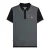 Lambretta Heren SS24 Houndstooth Poloshirt (Zwart/Ijzer)