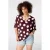 MS Mode blousetop met stippen Plus Size – aubergine