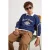 TRENDYOLKIDS Jongens Donkerblauw Effen Lang, Regular fit Sweatshirts