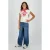 Vingino Cita high waist wide leg jeans dark blue denim