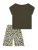 SCHIESSER Pyjama ‘ Selected Premium ‘  crème / olijfgroen