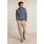 River Woods Custom Fit Cotton Jacquard Polo Admiral/night Sky Blue