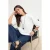 TRENDYOLMİLLA Dames Ecru Effen Driekwart mouw Oversized T-shirts