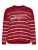 VERO MODA Trui ‘ARIA’  rood / offwhite