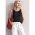 Top met boothals en schouderdetail