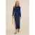 Trendyol Modest Dames Donkerblauw Effen Maxi Lang Casual A-lijn Modest Jurken