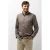 State of Art regular fit casual twill gemêleerd overhemd – dark brown/white