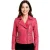 Dames leren fuchsia roze Brando bikerjack – Constantia