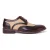 Justin Reess Heren Bruine Leren Canvas Detailing Brogue Schoenen – Cole