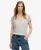 Superdry Vrouwen Studios T-shirt met Laag Uitgesneden Ronde Hals Lichtgrijs