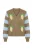 Angel of Style Gebreid vest  donkerbeige / hemelsblauw / pasteelgeel / groen