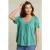 River Woods Green Square Neck T-shirt