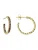 Luxenter Oorbellen ‘Iotha’  bruin / goud