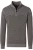 Casa Moda Half-Zip Sweater bruin, Effen