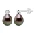 Oorbellen Prestige – Diamanten 0,02 ct – Wit Goud – Echte Gecultiveerde Tahiti Parels Parel 9-10 mm