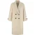 Malelions Women Oversized Label Coat | Beige