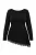 Trendyol Curve Dames Zwart Effen Lang, Getailleerd Grote maten Blouses